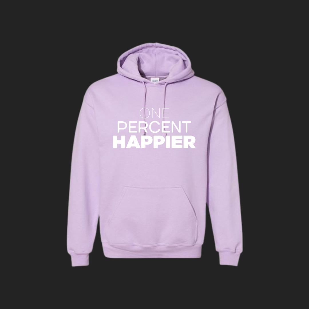 Orchid One Percent Happier Hoodie